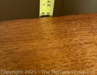 Four-drawer oak(?) keyed dresser, curved top drawer panel