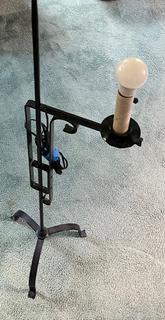 Adjustable wrought iron floor lamp