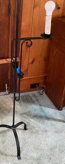 Adjustable wrought iron floor lamp