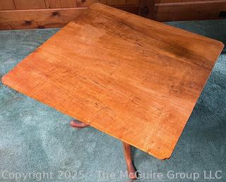 Spalted Maple of Scotch Hill Slant Front Table on Tripod Base Made by Chris Harter of Madison NY