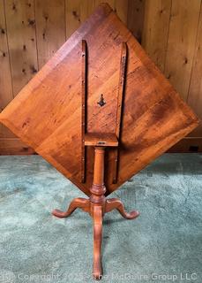 Spalted Maple of Scotch Hill Slant Front Table on Tripod Base Made by Chris Harter of Madison NY