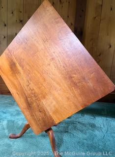 Spalted Maple of Scotch Hill Slant Front Table on Tripod Base Made by Chris Harter of Madison NY