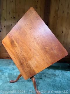 Spalted Maple of Scotch Hill Slant Front Table on Tripod Base Made by Chris Harter of Madison NY