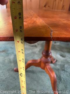 Spalted Maple of Scotch Hill Slant Front Table on Tripod Base Made by Chris Harter of Madison NY