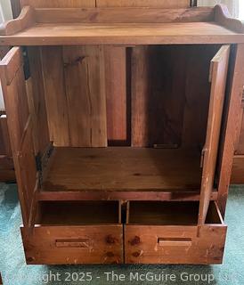 1980's TV Cabinet Made From Scotch Hill Pine Barn Planks