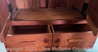1980's TV Cabinet Made From Scotch Hill Pine Barn Planks