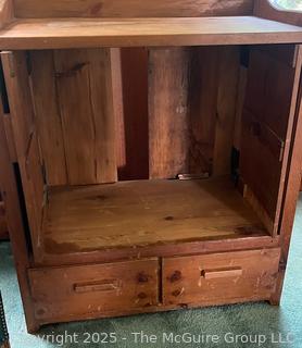 1980's TV Cabinet Made From Scotch Hill Pine Barn Planks