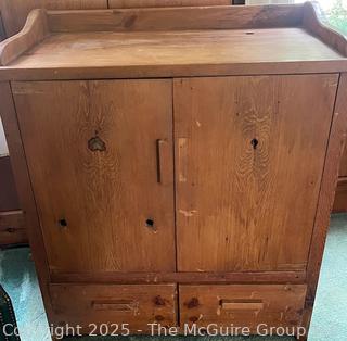 1980's TV Cabinet Made From Scotch Hill Pine Barn Planks