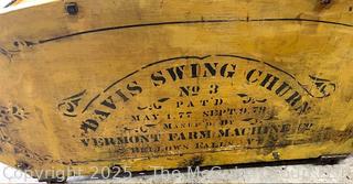 1800's Antique Farm Equipment, #3 Davis Swing Churn Vermont farm Machine Co.