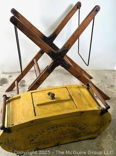1800's Antique Farm Equipment, #3 Davis Swing Churn Vermont farm Machine Co.