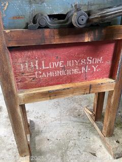 Antique Corn Sheller Hand Cranked. Manufactured by Lovejoy & Sons Cambridge NY circa 1900