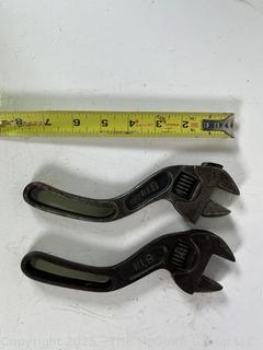 Two (2) B & C (Bemis & Call) B&C Vintage 6-inch adjustable wrenches