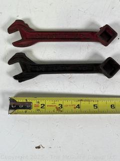 Two (2) Vintage, #3 Planet Jr Farm Implement Combination Wrenches