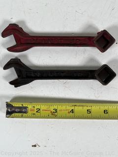 Two (2) Vintage, #3 Planet Jr Farm Implement Combination Wrenches