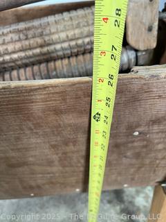 Antique Wooden Wash Tub and Clothes Wringer circa 1870's