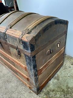 Camel-back Steamer Trunk
