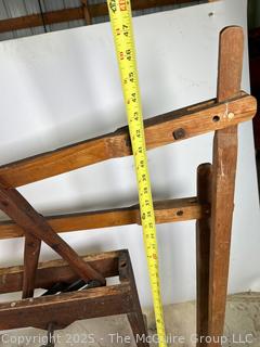 Hand-cranked vertical agitator possibly for Antique washing tub