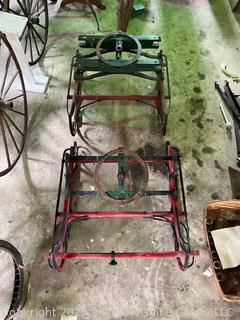 Horse Drawn Double Sled. Farm Implement 