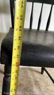 Black Painted Plank Side Chair 