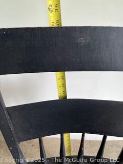 Black Painted Plank Side Chair 