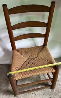 Ladder Back Side Chair w/ Rope Seat