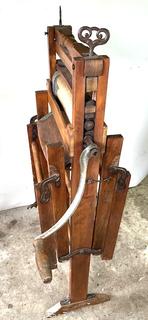 Antique Wooden Wringer Clothes Washer with Double Fold Down Benches. Anchor Brand