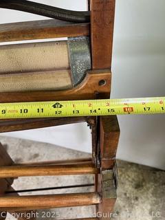 Antique Wooden Wringer Clothes Washer with Double Fold Down Benches. Anchor Brand