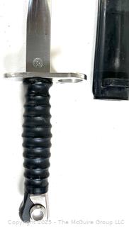 Swiss M1957 Bayonet w/ Sheath and Leather Belt Holster