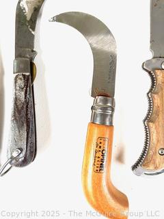 Five (5) Knives Including Pruning Knife
