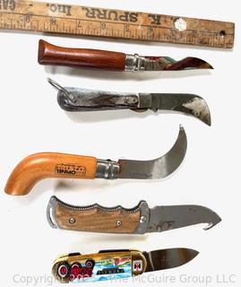 Five (5) Knives Including Pruning Knife