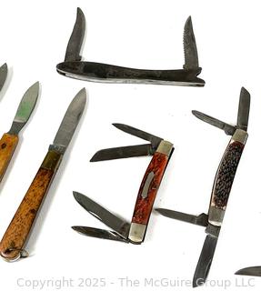 Nine (9) Pocket Knives