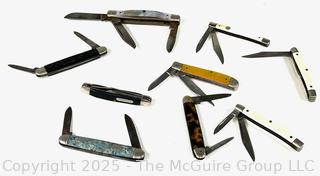 Nine (9) Pocket Knives