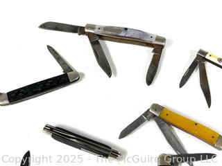 Nine (9) Pocket Knives