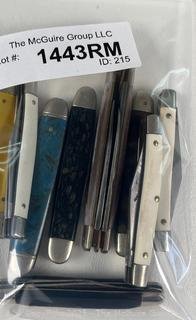 Nine (9) Pocket Knives