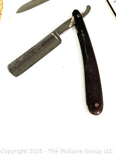 
Four (4) Straight Edge Razors and Strope