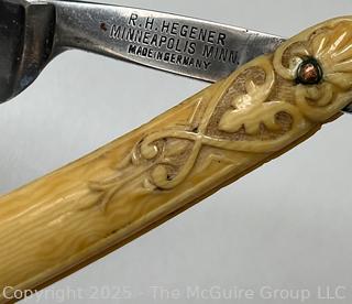 
Four (4) Straight Edge Razors and Strope