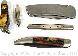 Grouping of Pocket Knives and Vintage German Shears 
