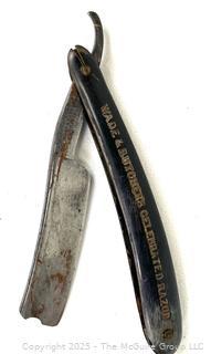 Five (5) Straight Edge Razors and Strope