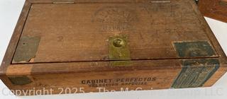 Wood Boxes Includiing Cigar and Money