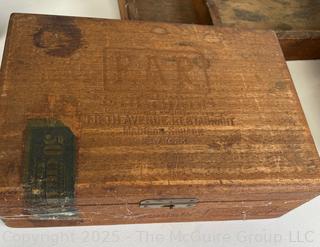 Wood Boxes Includiing Cigar and Money