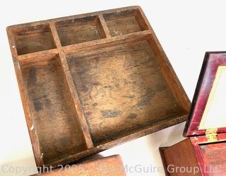 Wood Boxes Includiing Cigar and Money