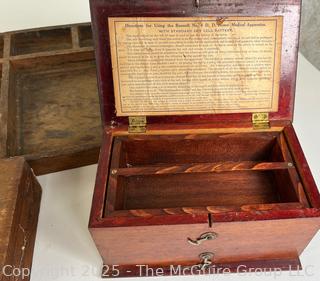 Wood Boxes Includiing Cigar and Money