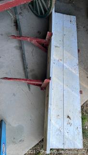 Metal Drawbar Frame with Custom Built 48" Wide Wooden Bench