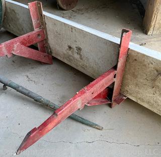Metal Drawbar Frame with Custom Built 48" Wide Wooden Bench