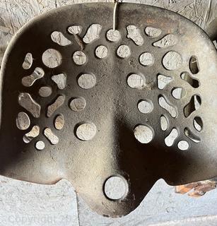 Cast Iron Tractor Seat on Pole Base