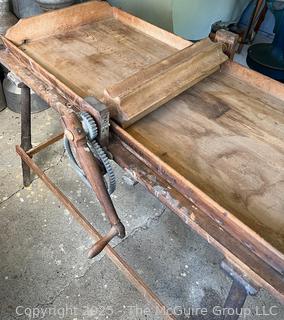 Antique Butter Working Table Used to Drain Excess Water From Raw Butter
