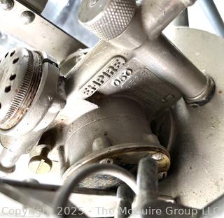 Vintage Milking Equipment Including a Stainless Steel Milk Can and Components of an EMPIRE Milking Machine. 
