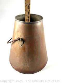 Copper Jug w/ Handle Measures 12"W at Base and 15.5"T