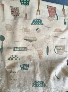 Grouping of Kitchen Ingredient Sacks Including Sugar and Flour and Kitchen Towels. See All Photos in the Gallery 
