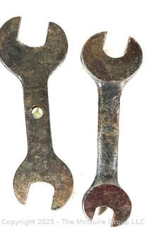 Grouping of Antique Hand Tools Including Monkey Wrench, Hand Drill Bit,  Pliers and Drawshave